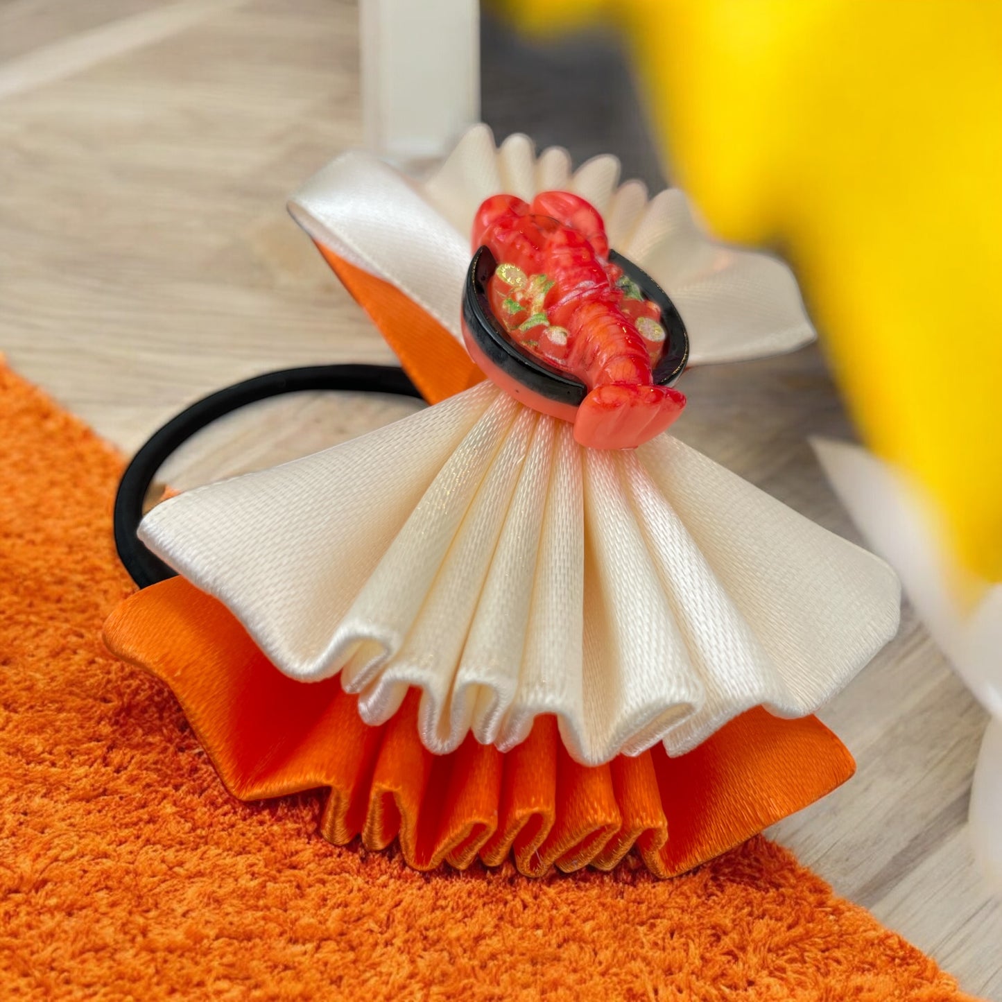 Lobster themed hair bow bobble