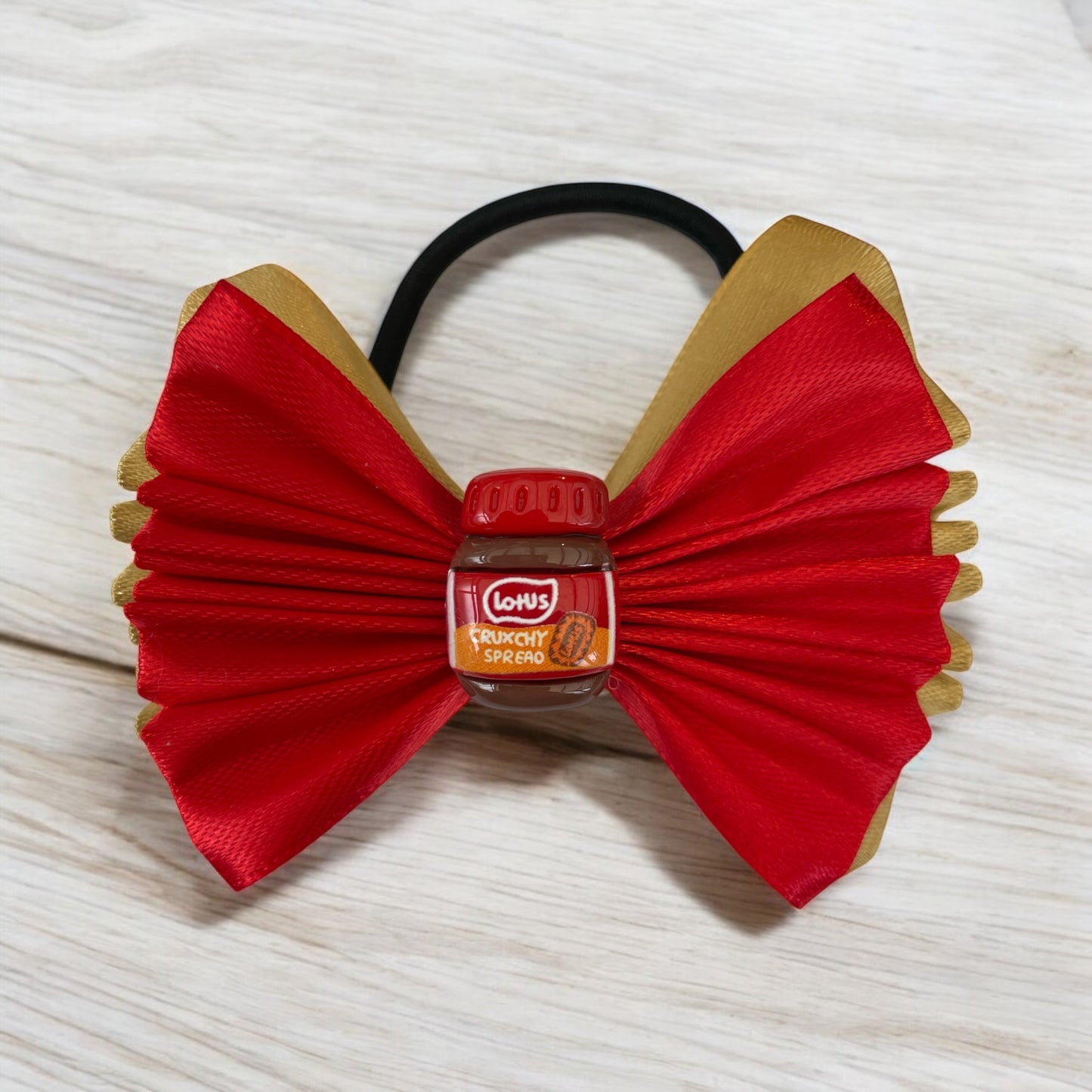 Crunchy spread themed hair bow bobble