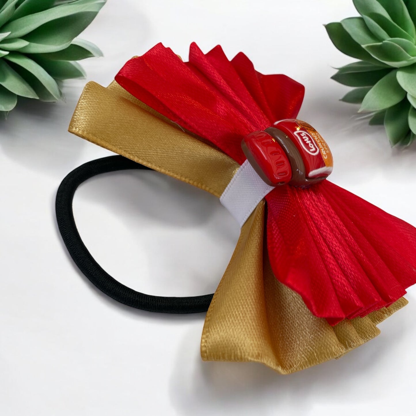 Crunchy spread themed hair bow bobble