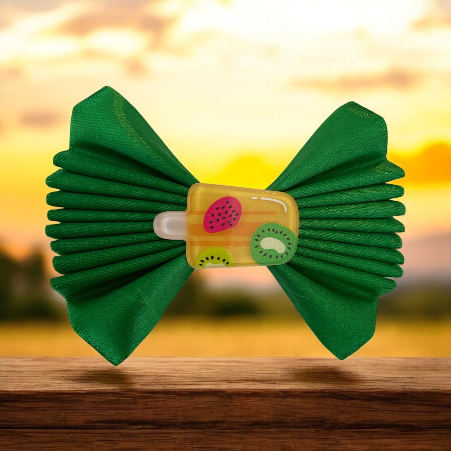 Lolly pop themed hair bow clip