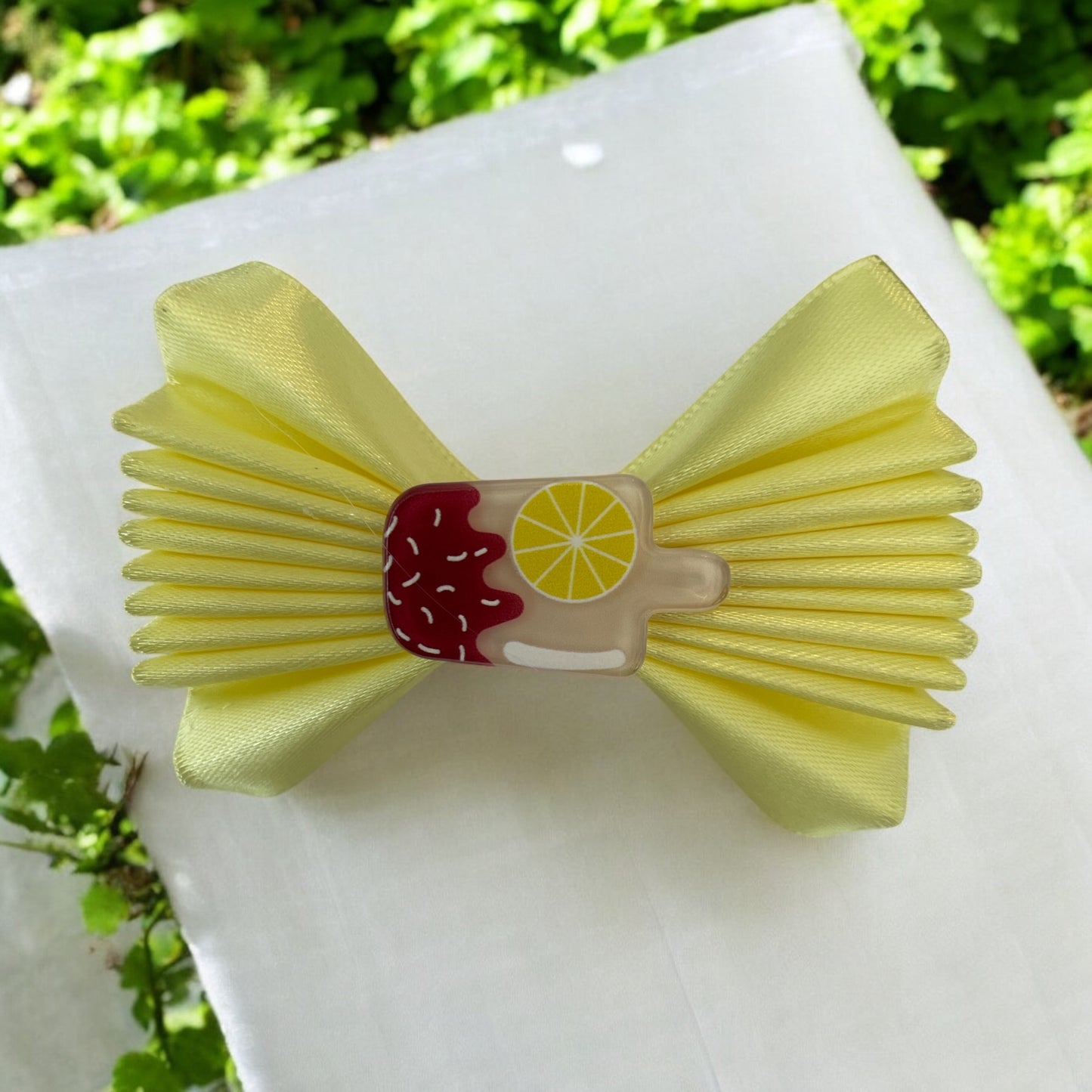 Lolly pop themed hair bow clip