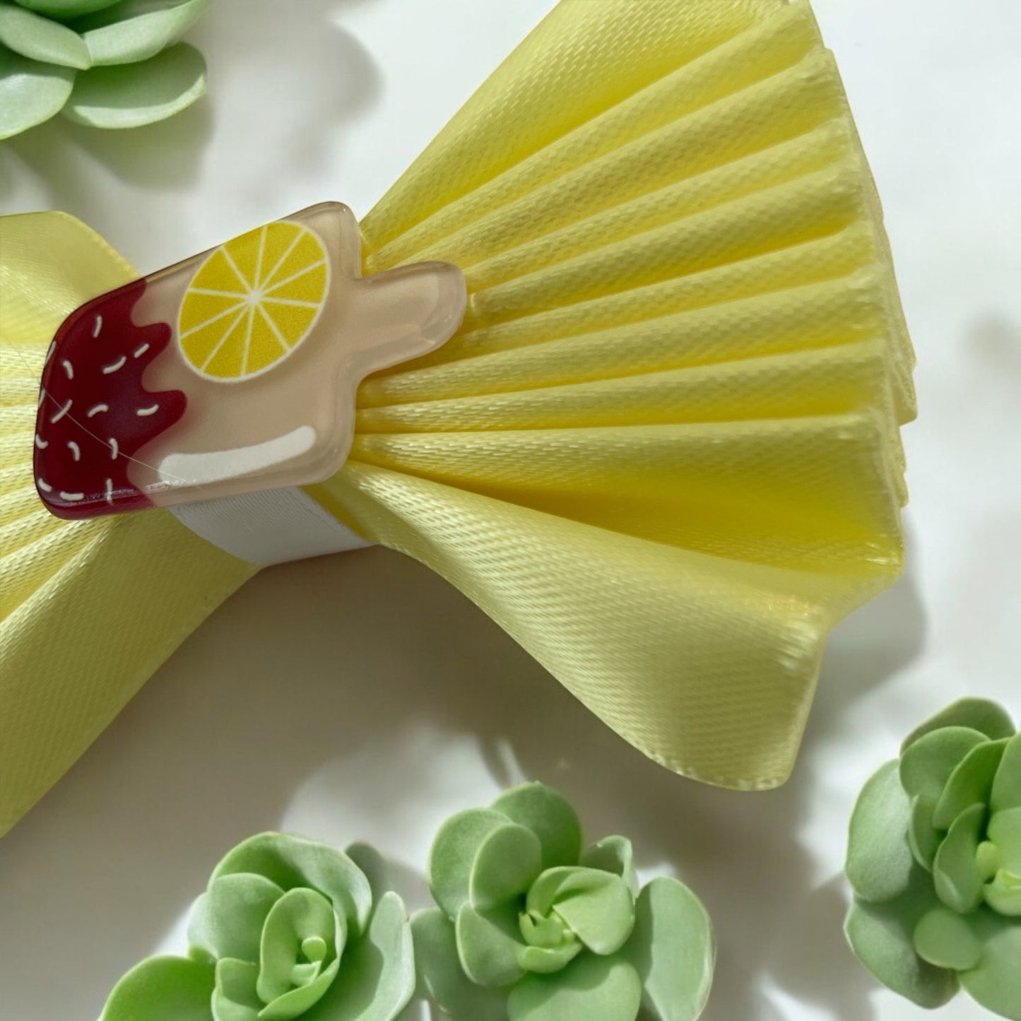 Lolly pop themed hair bow clip