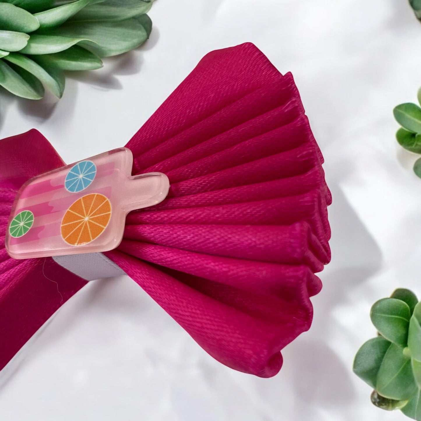 Lolly pop themed hair bow clip