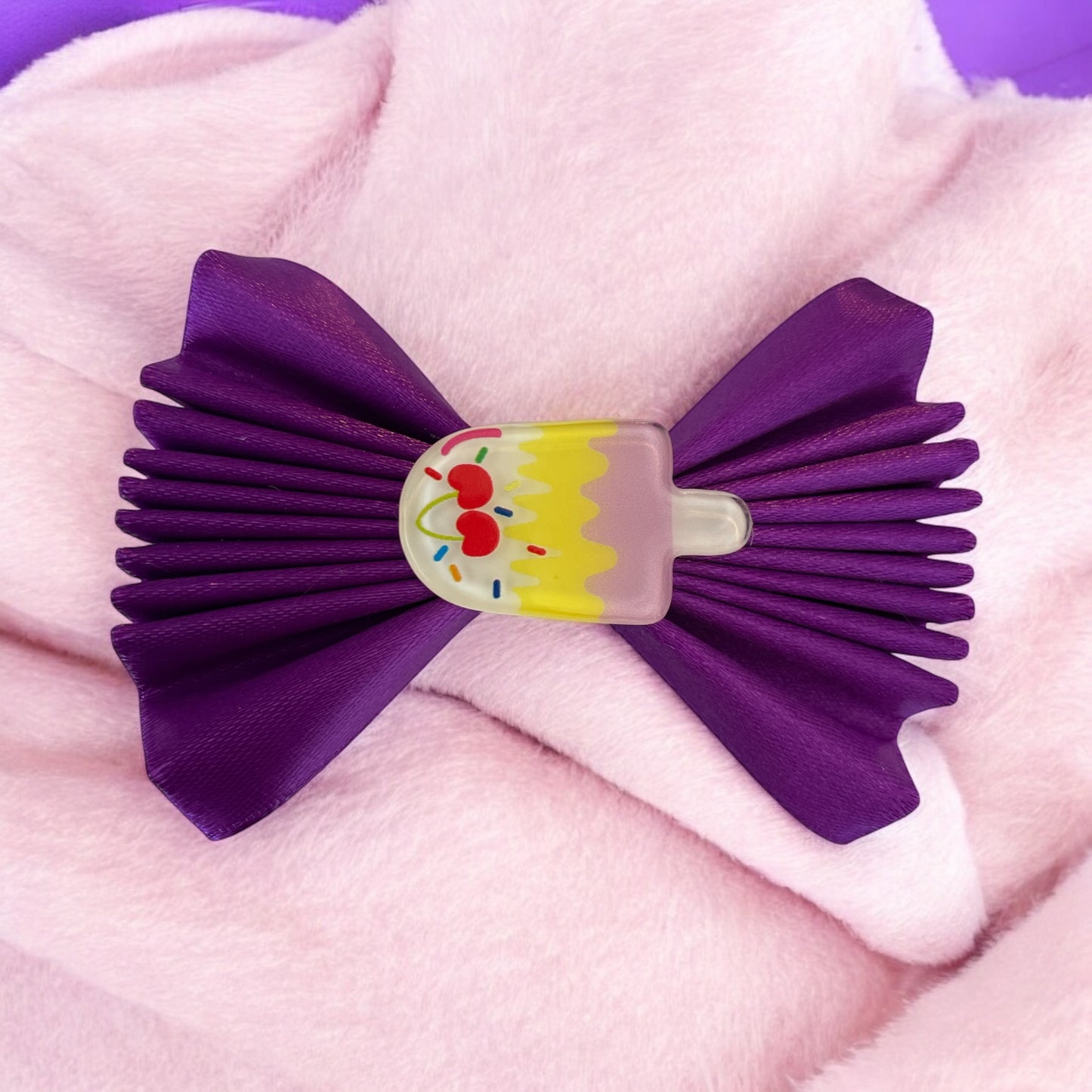 Lolly pop themed hair bow clip