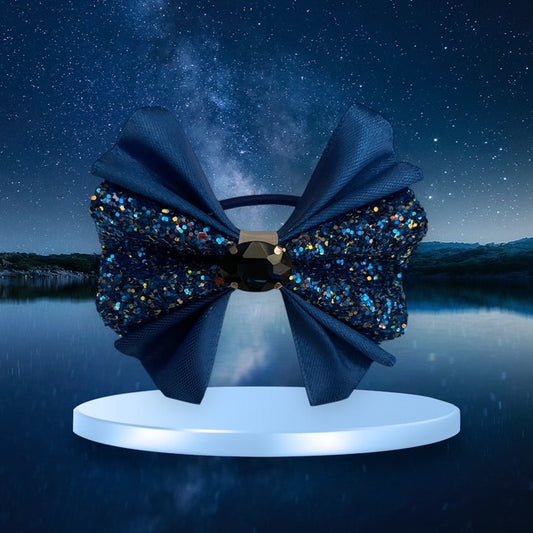 Dazzling blue hair bow bobble